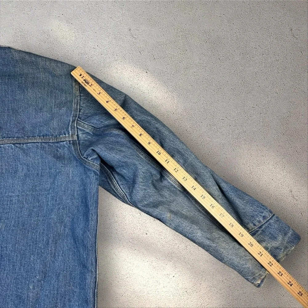 Vintage 70s Carhartt Denim‎ Sherpa Barn Chore Coat Jacket Men's 42 USA - Picture 8 of 8